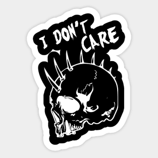 Punk Rock Skull Sticker